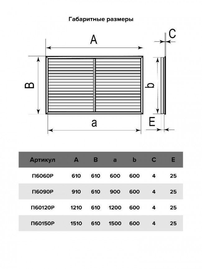 Экран радиаторный ПР фланец 600х1200 пластик Gray ERA