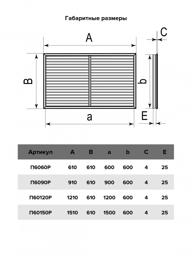 Экран радиаторный ПР фланец 600х1200 пластик ERA