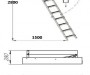 Чердачная лестница Econ ЧЛ-15 H=2800 мм.