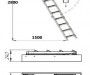 Чердачная лестница Econ ЧЛ-17 H=2800 мм.