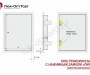 Люк сантехнический оцинкованный нажимной ЛМН-Цн белый 0.8мм