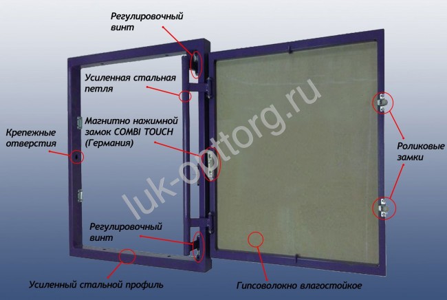 Люк под плитку Атлант-Н 700*500 мм (Ш*В) sale