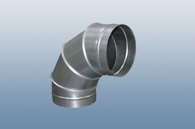 Отвод, серия OTG, для круглых воздуховодов на 90°, D100, оцинкованная сталь