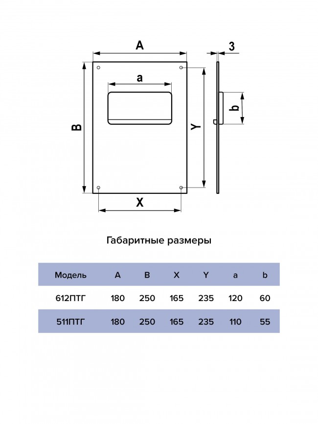 Площадка торцевая ПТГ фланец 55х110 горизонтальная 180х250 пластик ERA